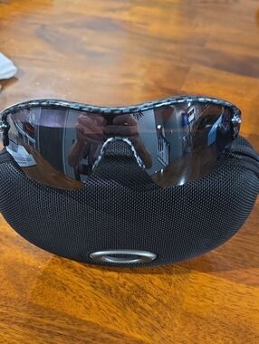 Oakley Sport Wrap Sunglasses in Black and Gray Marble